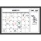 Glass Dry Erase Board Extra Large, Grey Quatrefoil Calendar Framed